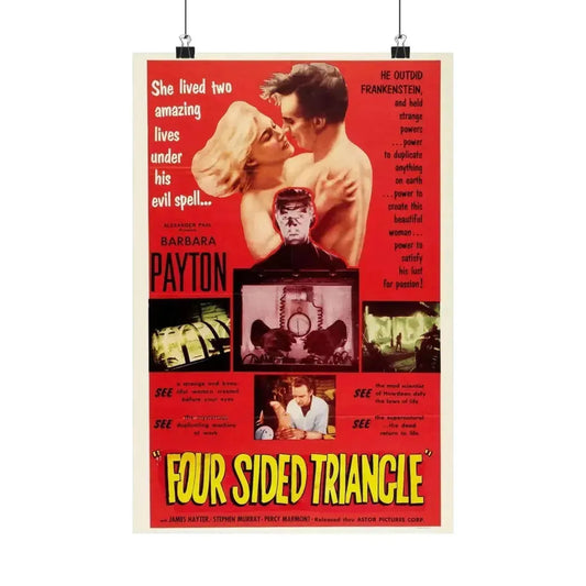 FOUR SIDED TRIANGLE 1953 - Paper Movie Poster 12″ x 18″ Matte - The Sticker Space