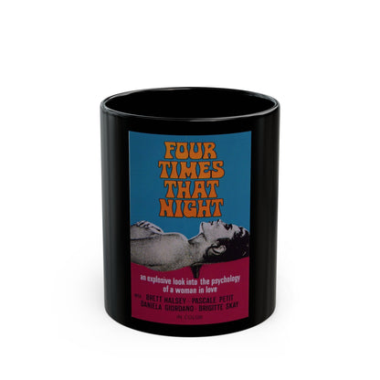 FOUR TIMES THAT NIGHT 1971 Movie Poster - Black Coffee Mug-11oz-The Sticker Space