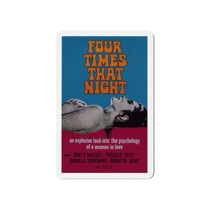 FOUR TIMES THAT NIGHT 1971 Movie Poster - Die-Cut Magnet-5" x 5"-The Sticker Space