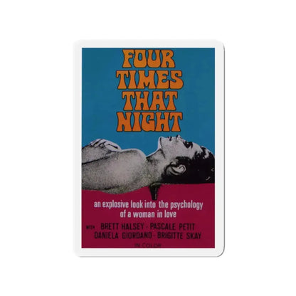 FOUR TIMES THAT NIGHT 1971 Movie Poster - Refrigerator Magnet 2 Inch - The Sticker Space