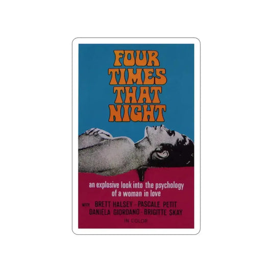 FOUR TIMES THAT NIGHT 1971 Movie Poster STICKER Vinyl Die-Cut Decal 2 Inch - The Sticker Space