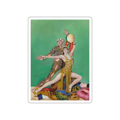 Fowler and Tamara, The Dance Magazine cover, January 1928 (Magazine Illustration) STICKER Vinyl Die-Cut Decal White Die-Cut 3 Inch - The Sticker Space