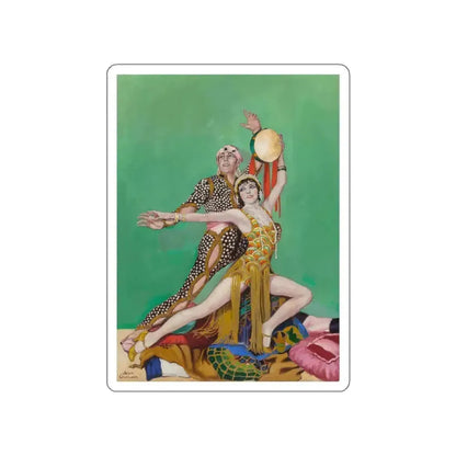 Fowler and Tamara, The Dance Magazine cover, January 1928 (Magazine Illustration) STICKER Vinyl Die-Cut Decal White Die-Cut 5 Inch - The Sticker Space