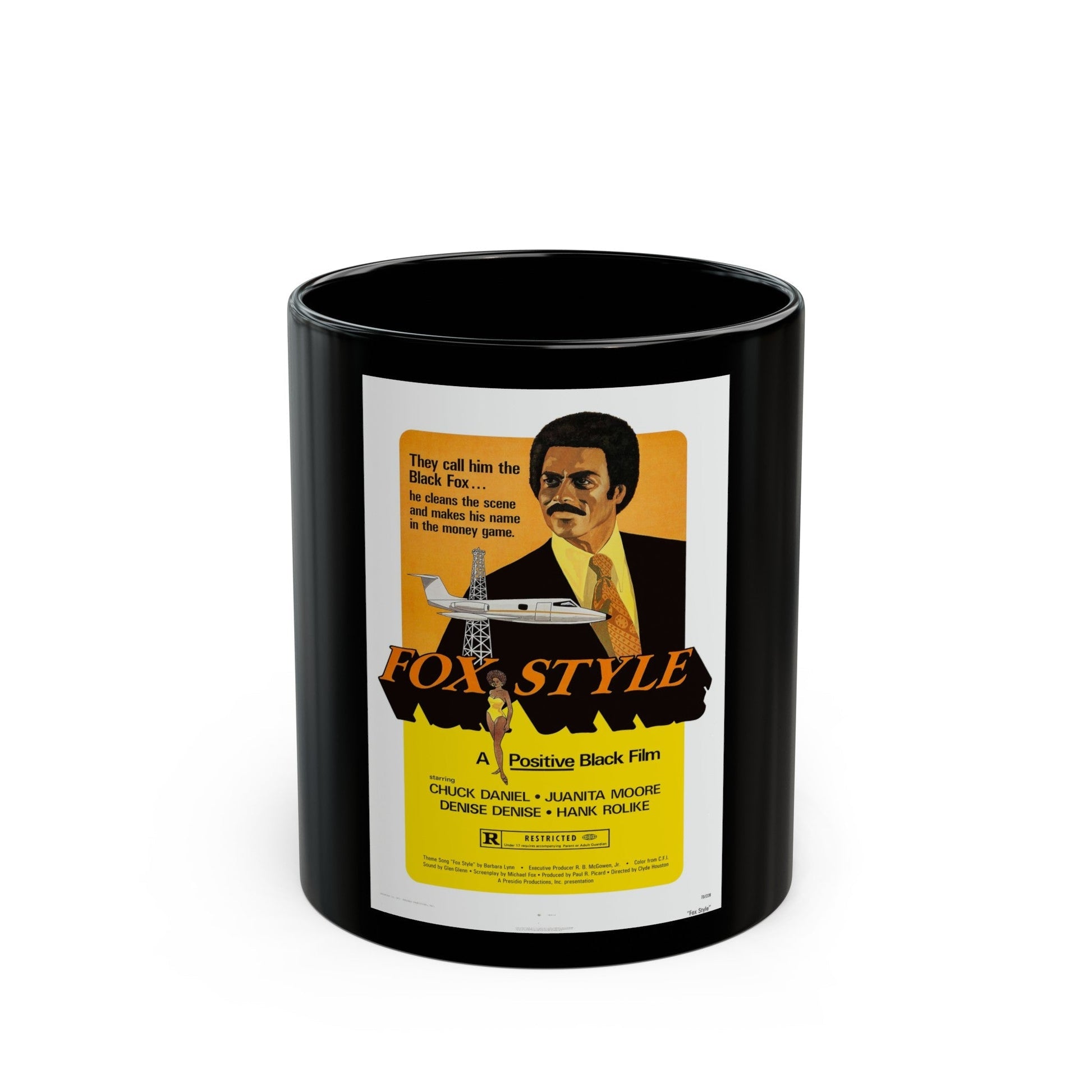 FOX STYLE 1973 Movie Poster - Black Coffee Mug-11oz-The Sticker Space