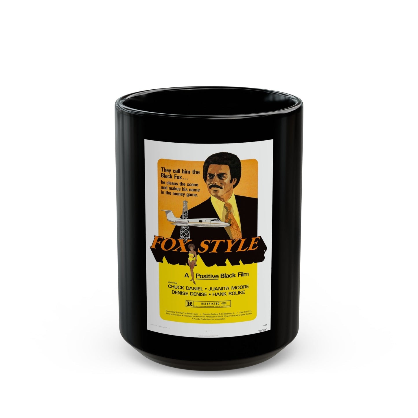 FOX STYLE 1973 Movie Poster - Black Coffee Mug-15oz-The Sticker Space