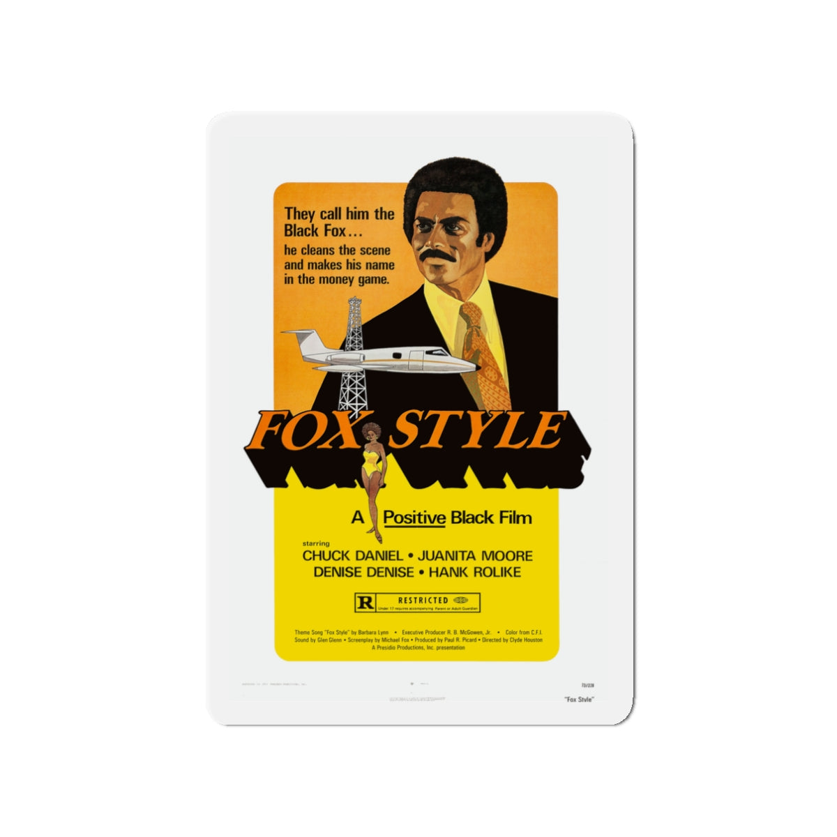 FOX STYLE 1973 Movie Poster - Die-Cut Magnet-3" x 3"-The Sticker Space