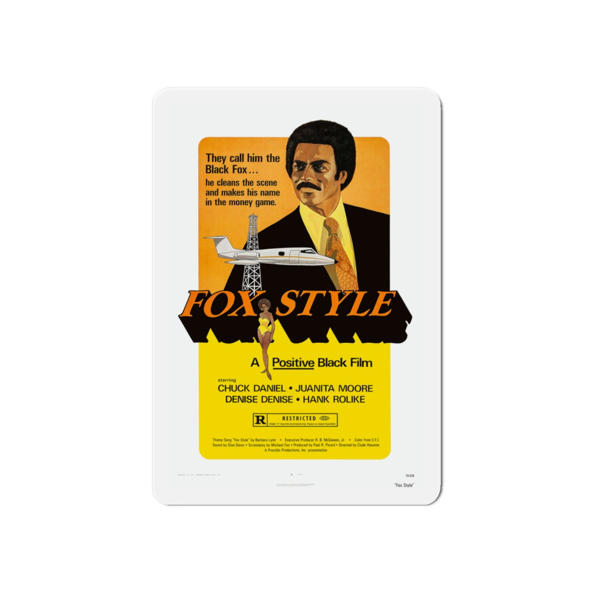 FOX STYLE 1973 Movie Poster - Die-Cut Magnet-6 × 6"-The Sticker Space