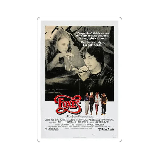 Foxes 1980 Movie Poster STICKER Vinyl Die-Cut Decal 6 Inch - The Sticker Space