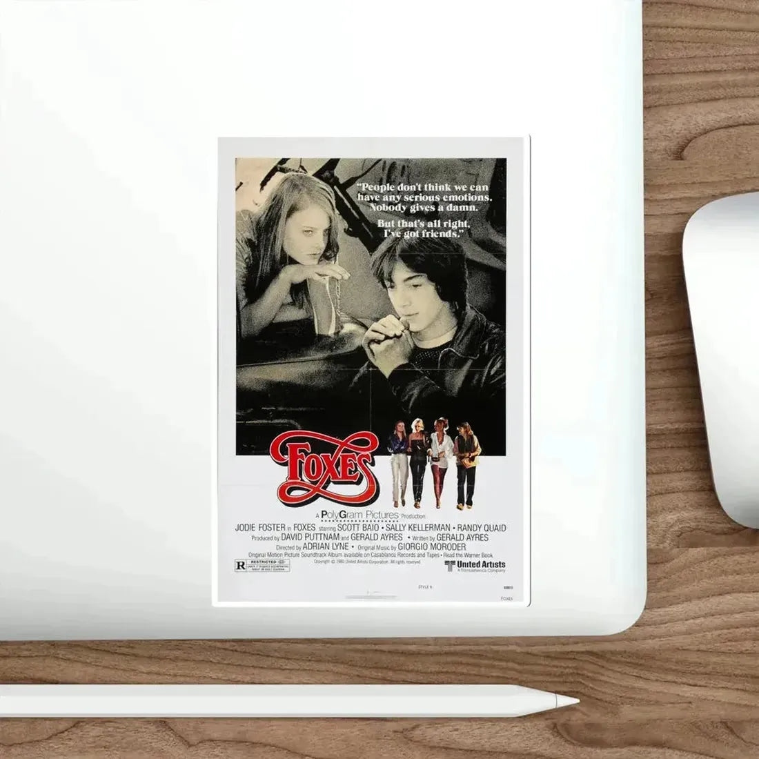 Foxes 1980 Movie Poster STICKER Vinyl Die-Cut Decal - The Sticker Space