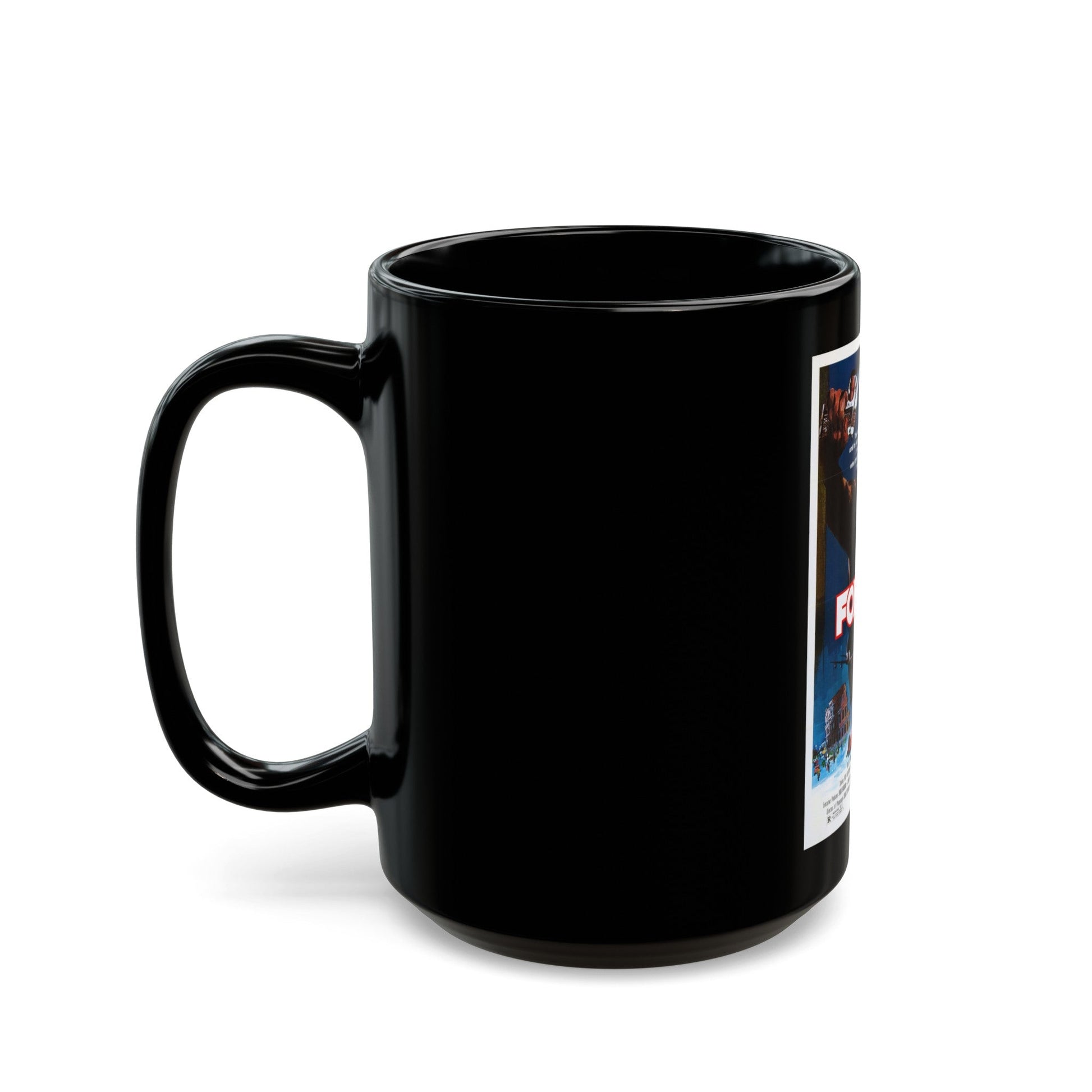 FOXTRAP 1986 Movie Poster - Black Coffee Mug-The Sticker Space