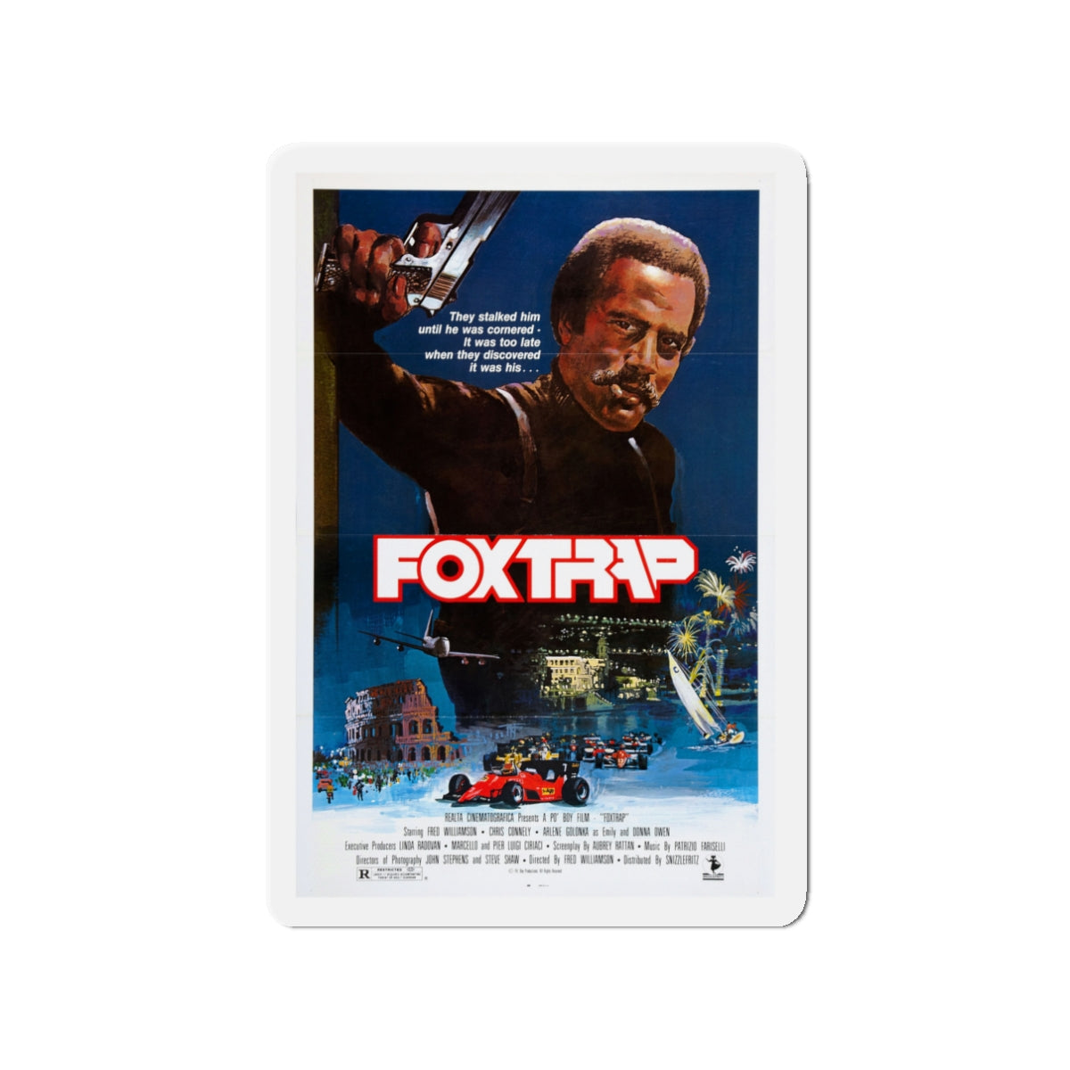 FOXTRAP 1986 Movie Poster - Die-Cut Magnet-3" x 3"-The Sticker Space