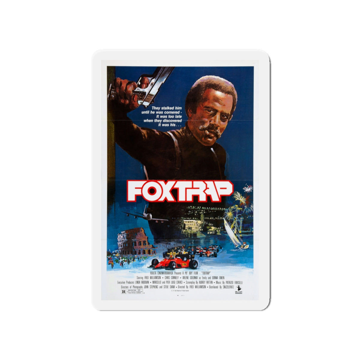 FOXTRAP 1986 Movie Poster - Die-Cut Magnet-4" x 4"-The Sticker Space