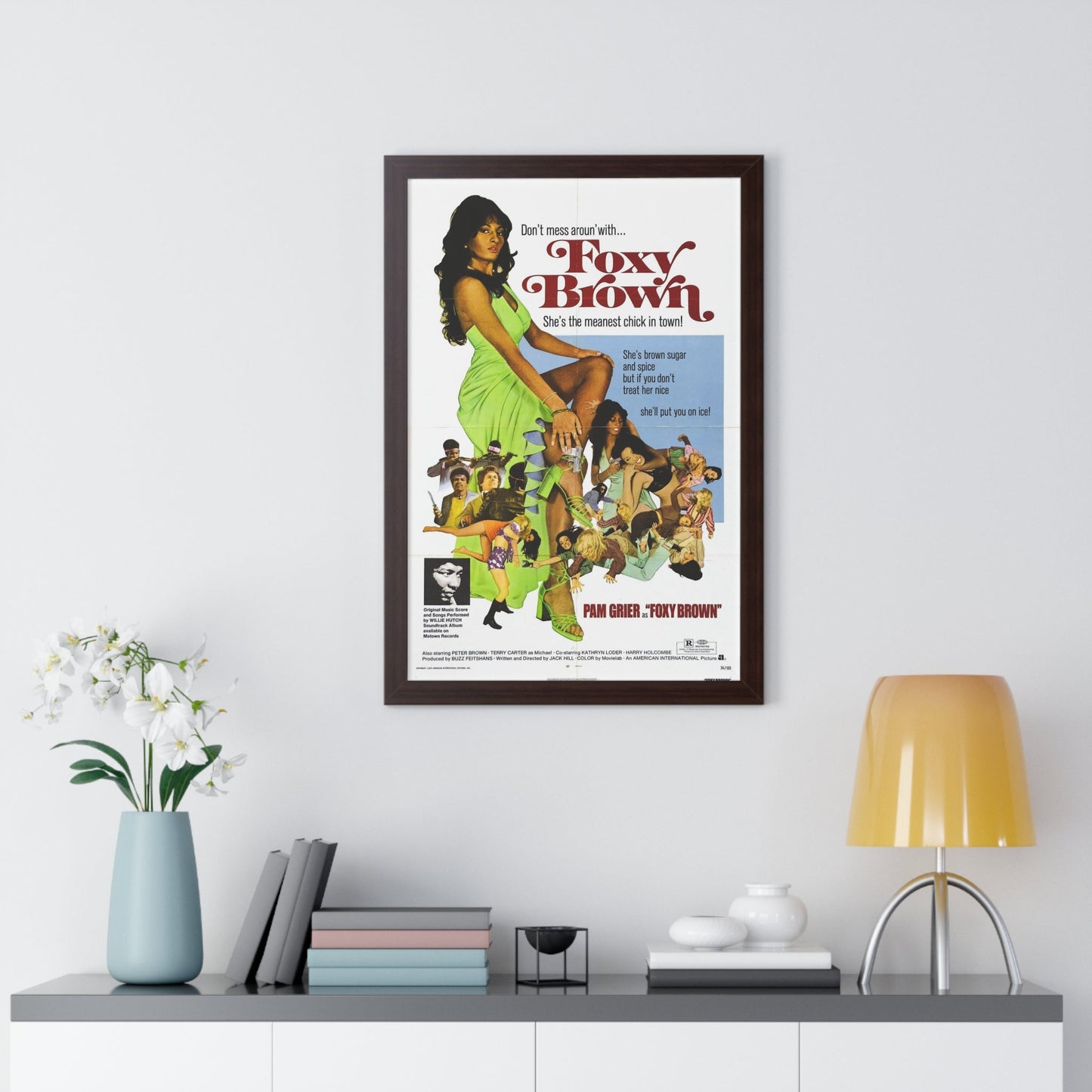 FOXY BROWN 1974 - Framed Movie Poster-The Sticker Space