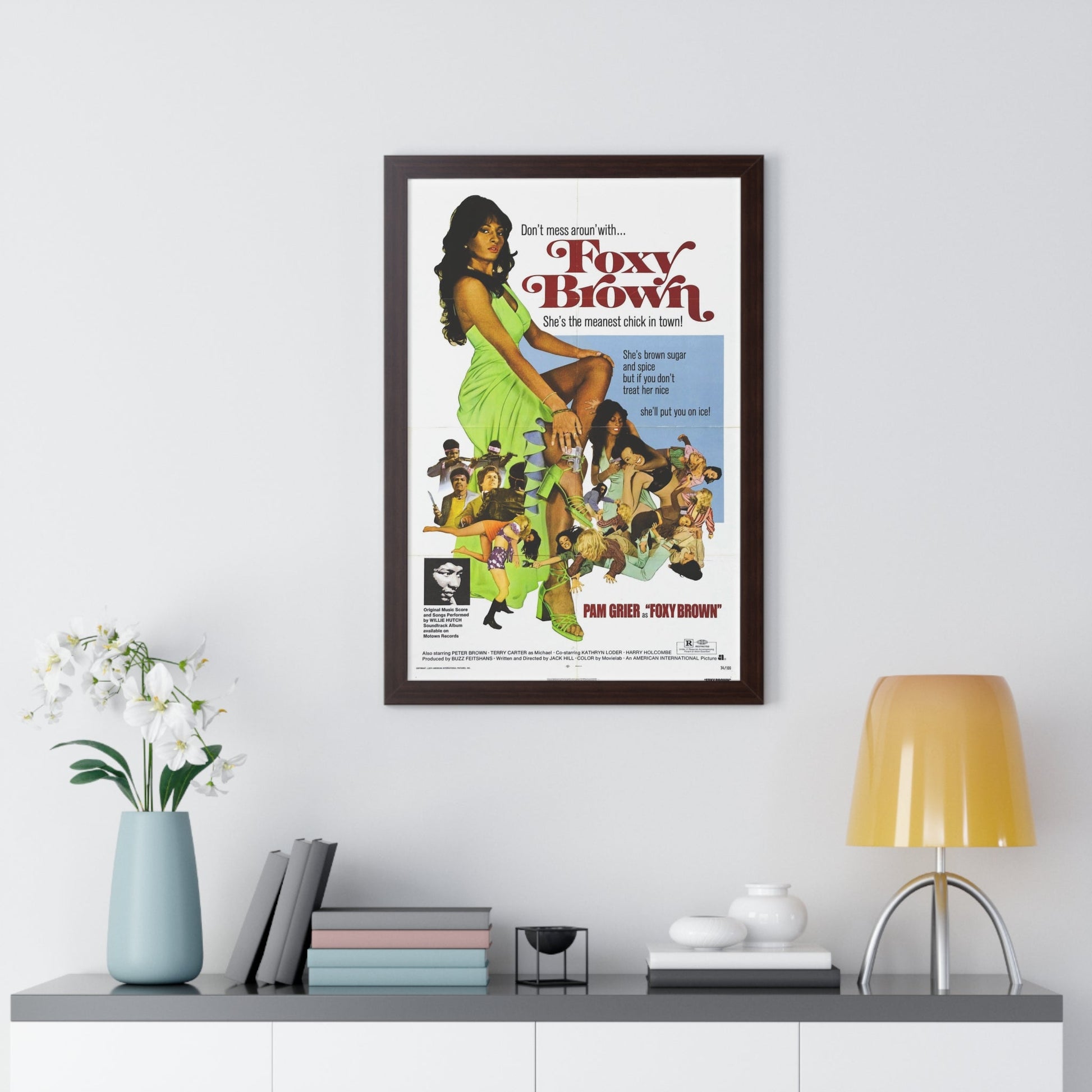 FOXY BROWN 1974 - Framed Movie Poster-The Sticker Space