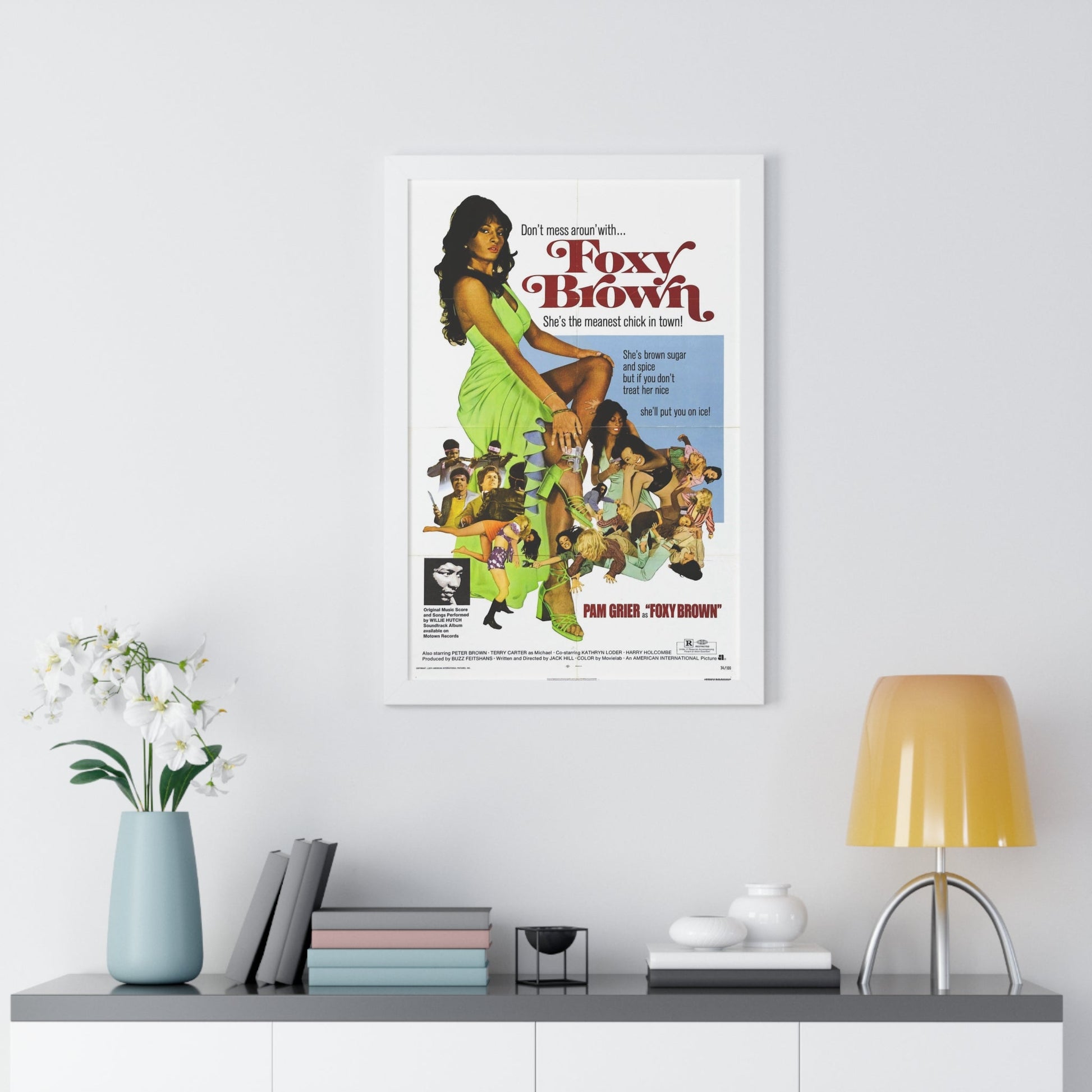 FOXY BROWN 1974 - Framed Movie Poster-The Sticker Space