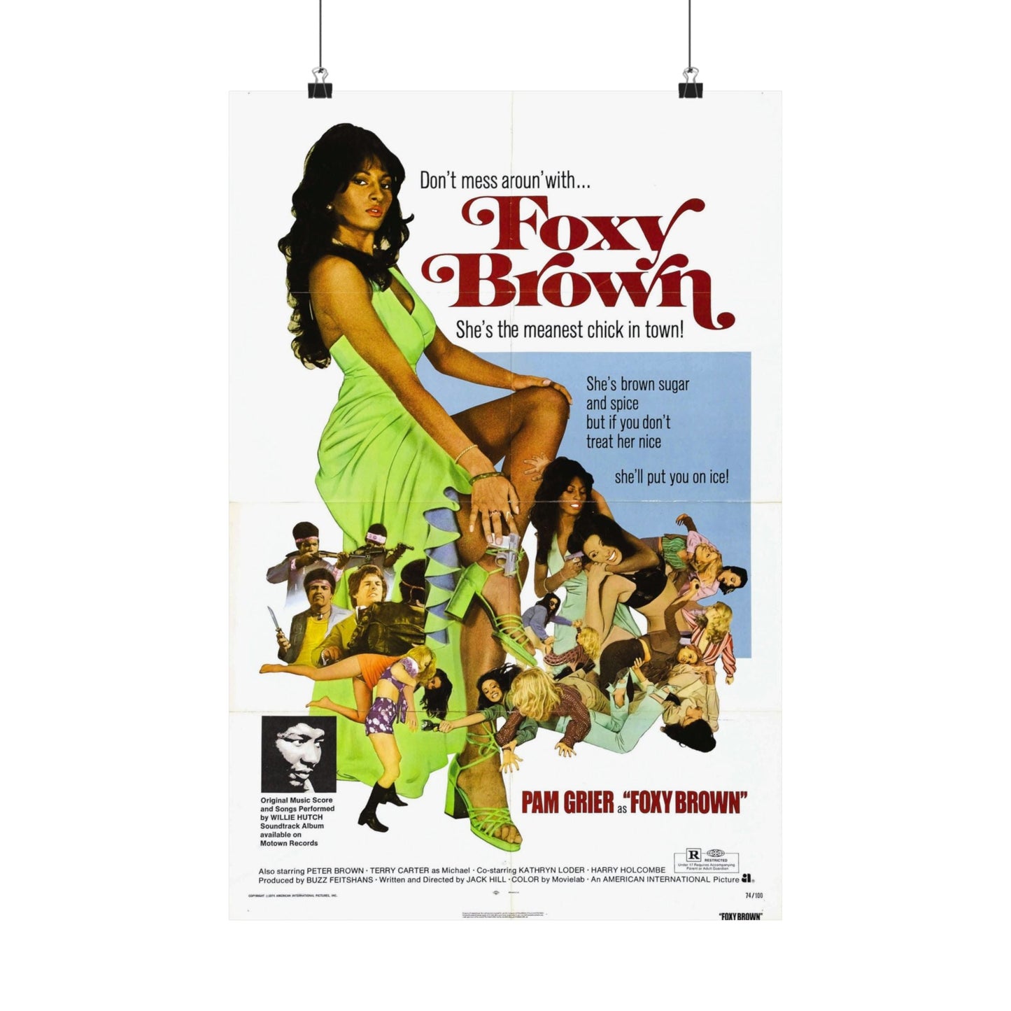 FOXY BROWN 1974 - Paper Movie Poster-16″ x 24″-The Sticker Space