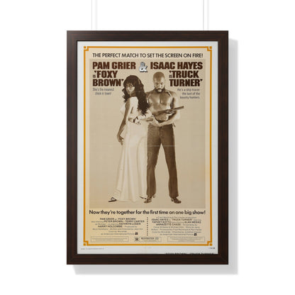 FOXY BROWN + TRUCK TURNER 1974 - Framed Movie Poster-20" x 30"-The Sticker Space