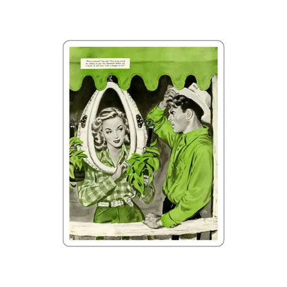 Frame For A Beauty, 1946 (Magazine Illustration) STICKER Vinyl Die-Cut Decal - The Sticker Space