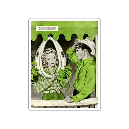 Frame For A Beauty, 1946 (Magazine Illustration) STICKER Vinyl Die-Cut Decal - The Sticker Space