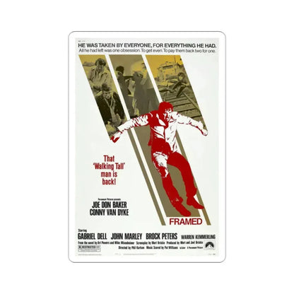 Framed 1975 Movie Poster STICKER Vinyl Die-Cut Decal 2 Inch - The Sticker Space