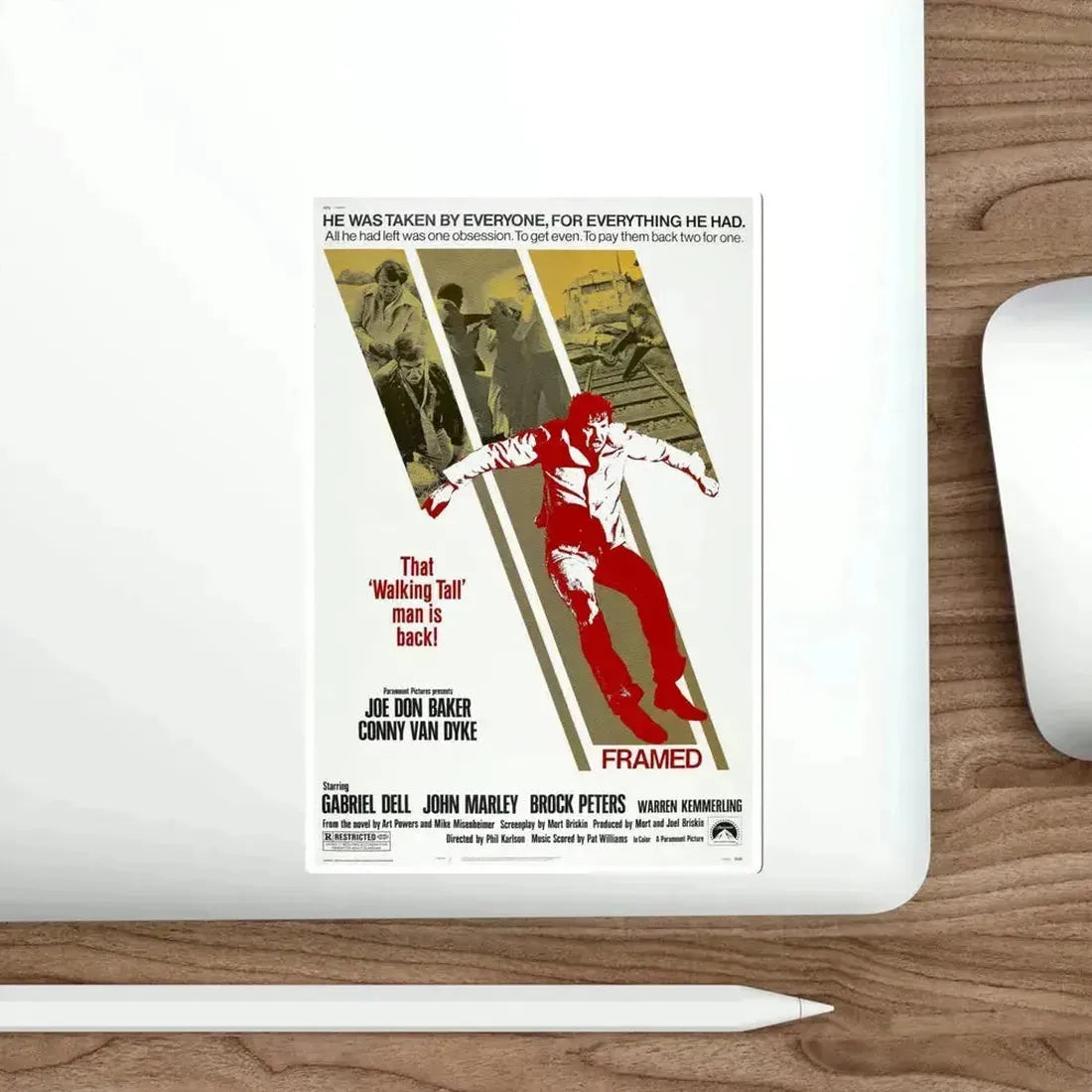 Framed 1975 Movie Poster STICKER Vinyl Die-Cut Decal - The Sticker Space