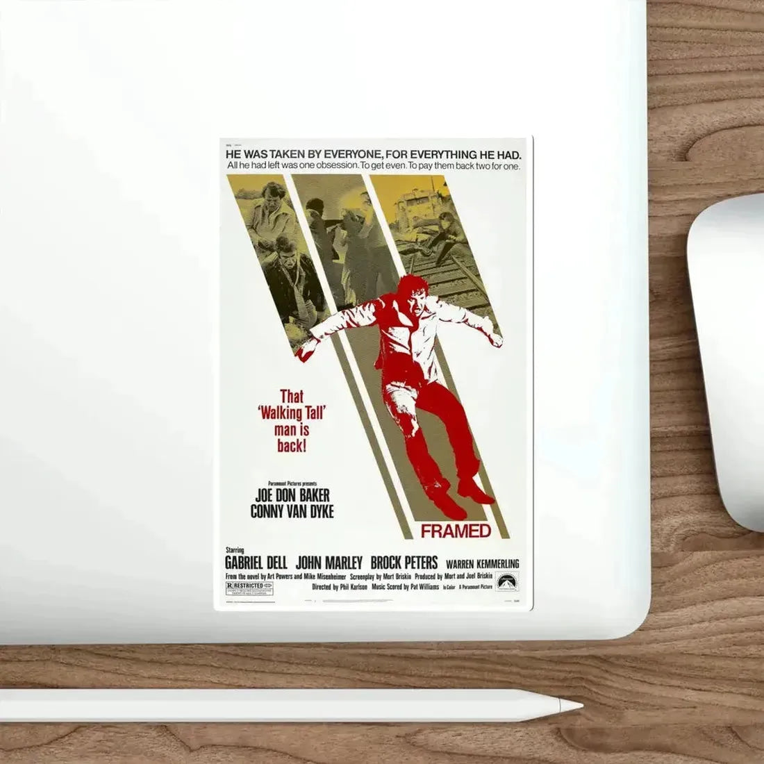 Framed 1975 Movie Poster STICKER Vinyl Die-Cut Decal - The Sticker Space