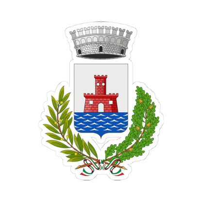 Francavilla Angitola-Stemma (Italy) (Coat of Arms) STICKER Vinyl Kiss-Cut Decal 4 Inch White - The Sticker Space