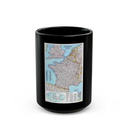 France (1989) (Map) Black Coffee Mug-15oz-The Sticker Space