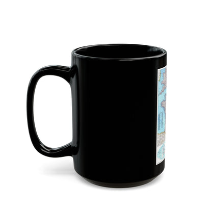 France (1989) (Map) Black Coffee Mug-The Sticker Space