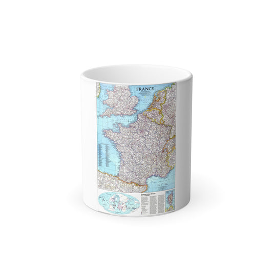 France (1989) (Map) Color Changing Mug 11oz-11oz-The Sticker Space