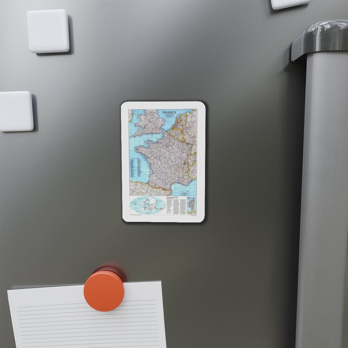 France (1989) (Map) Refrigerator Magnet-The Sticker Space