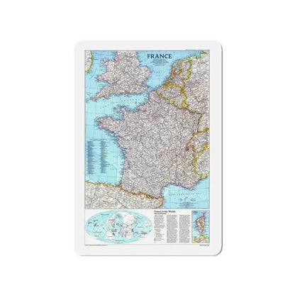 France (1989) (Map) Refrigerator Magnet 3 Inch - The Sticker Space