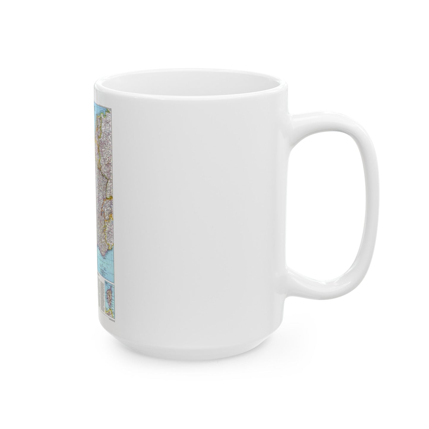 France (1989) (Map) White Coffee Mug-The Sticker Space