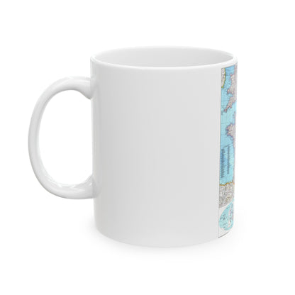 France (1989) (Map) White Coffee Mug-The Sticker Space