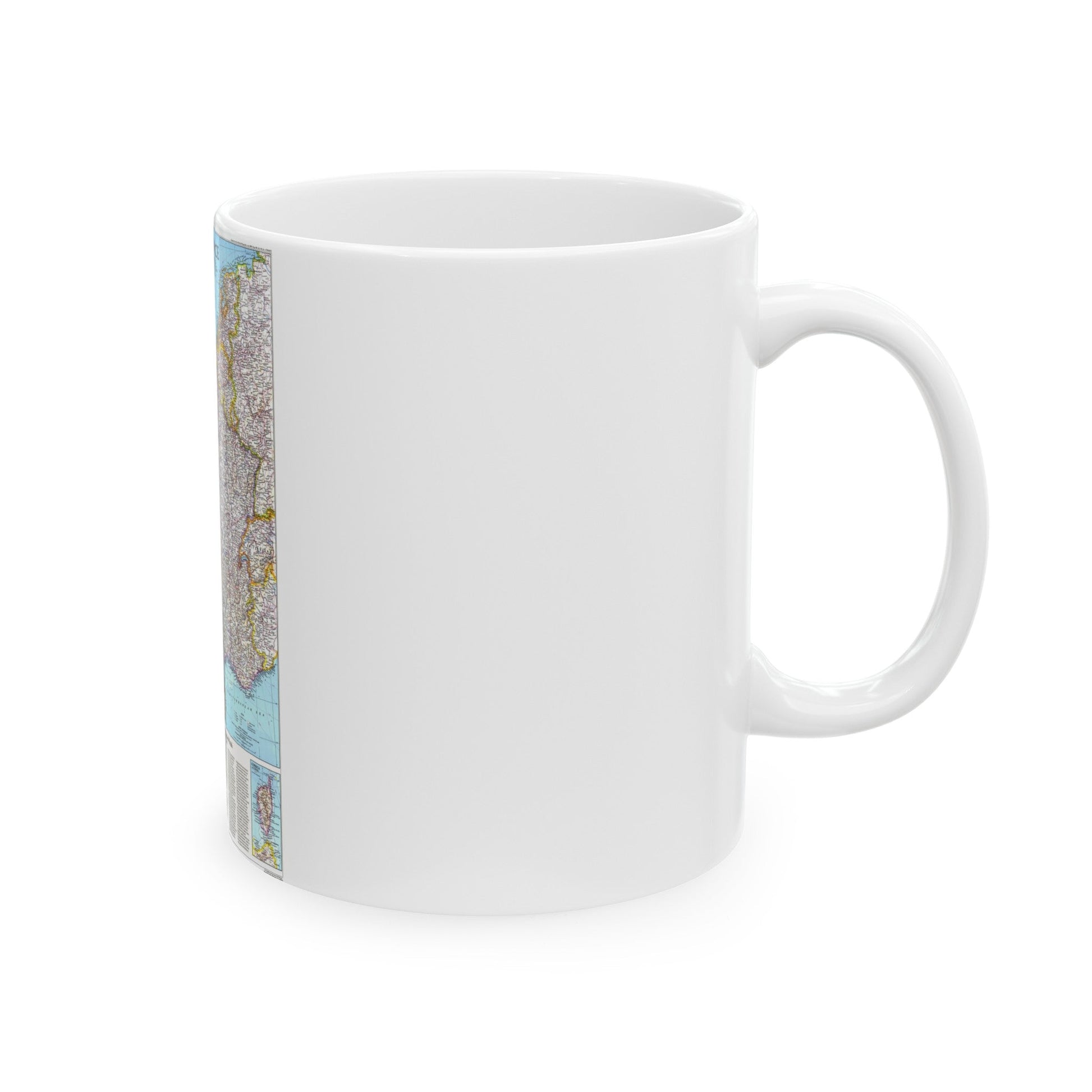 France (1989) (Map) White Coffee Mug-The Sticker Space