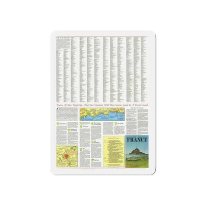 France - A Traveller's Map 2 (1971) (Map) Refrigerator Magnet - The Sticker Space