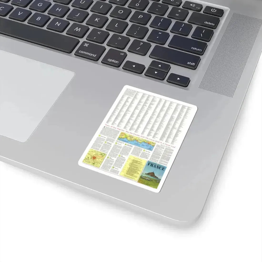 France - A Traveller's Map 2 (1971) (Map) STICKER Vinyl Kiss-Cut Decal - The Sticker Space