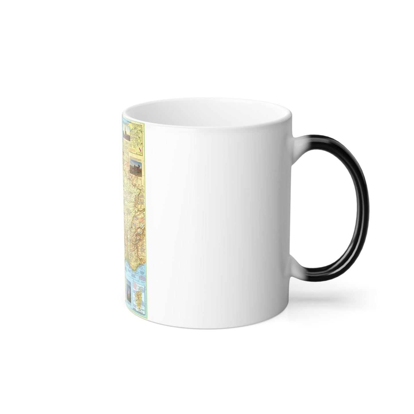 France - A Traveller's Map 1 (1971) (Map) Color Changing Mug 11oz-11oz-The Sticker Space