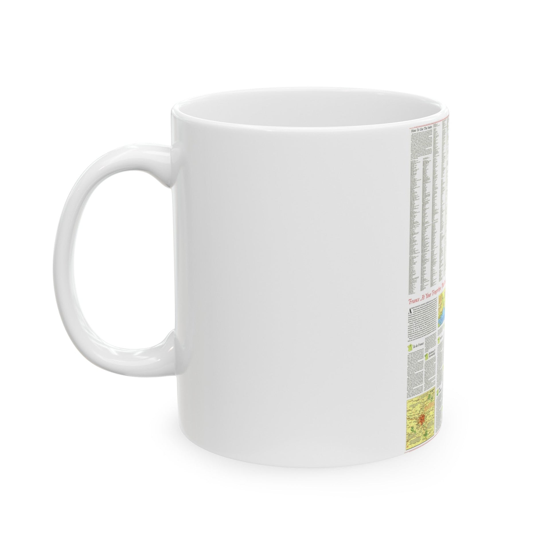 France - A Traveller's Map 2 (1971) (Map) White Coffee Mug-The Sticker Space