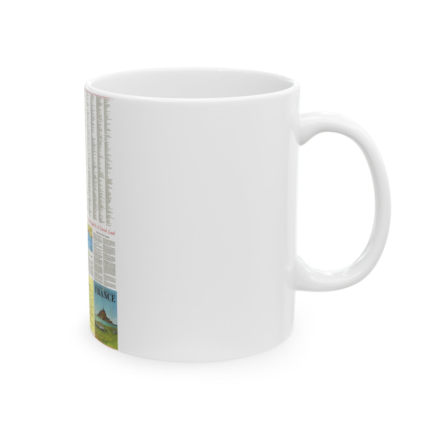 France - A Traveller's Map 2 (1971) (Map) White Coffee Mug-The Sticker Space