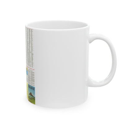 France - A Traveller's Map 2 (1971) (Map) White Coffee Mug-The Sticker Space