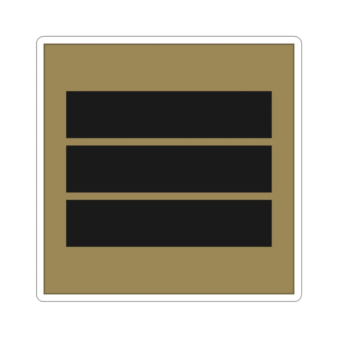 France Army OF 2 LowVis (Military Rank) STICKER Vinyl Kiss-Cut Decal 3 Inch White - The Sticker Space