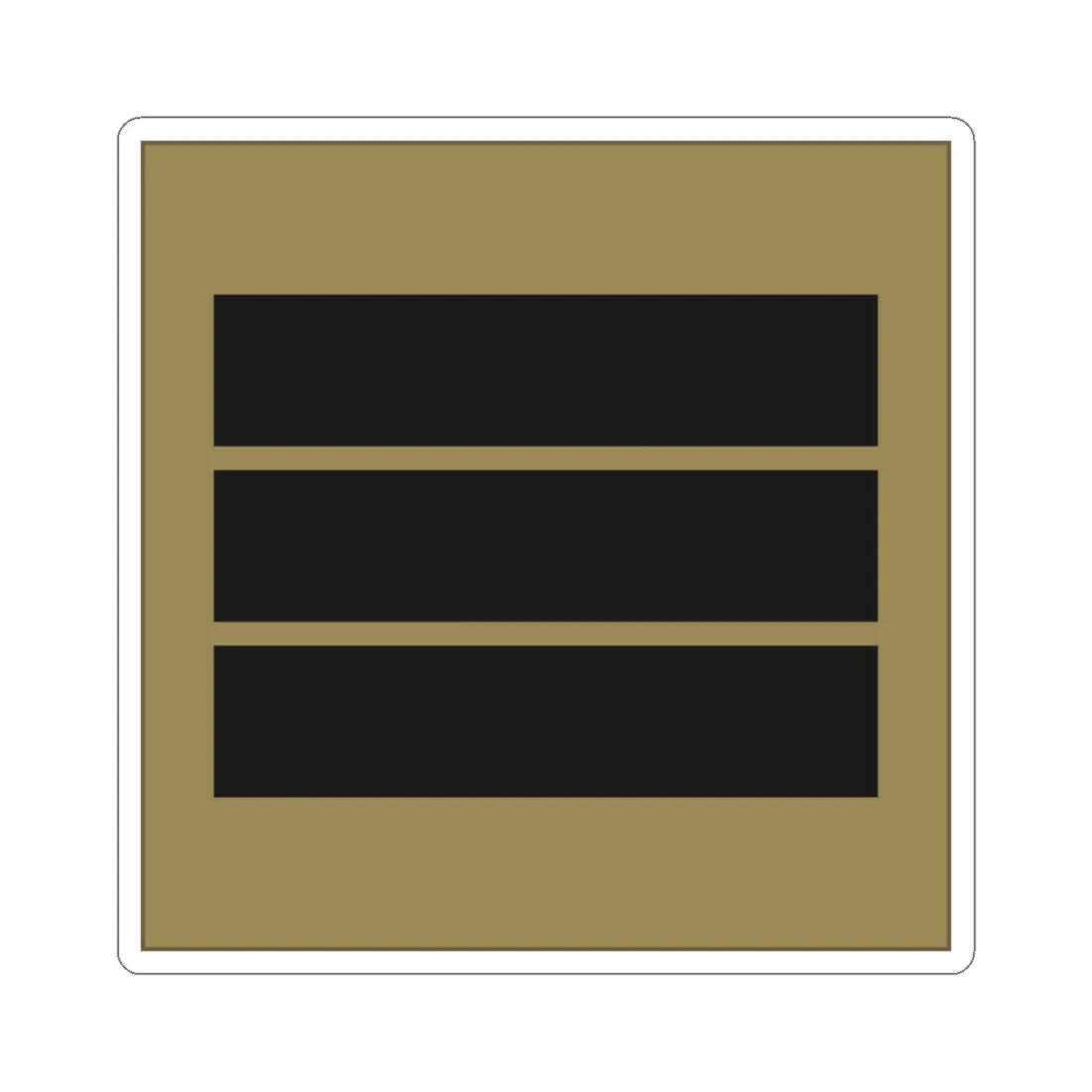 France Army OF 2 LowVis (Military Rank) STICKER Vinyl Kiss-Cut Decal 4 Inch White - The Sticker Space