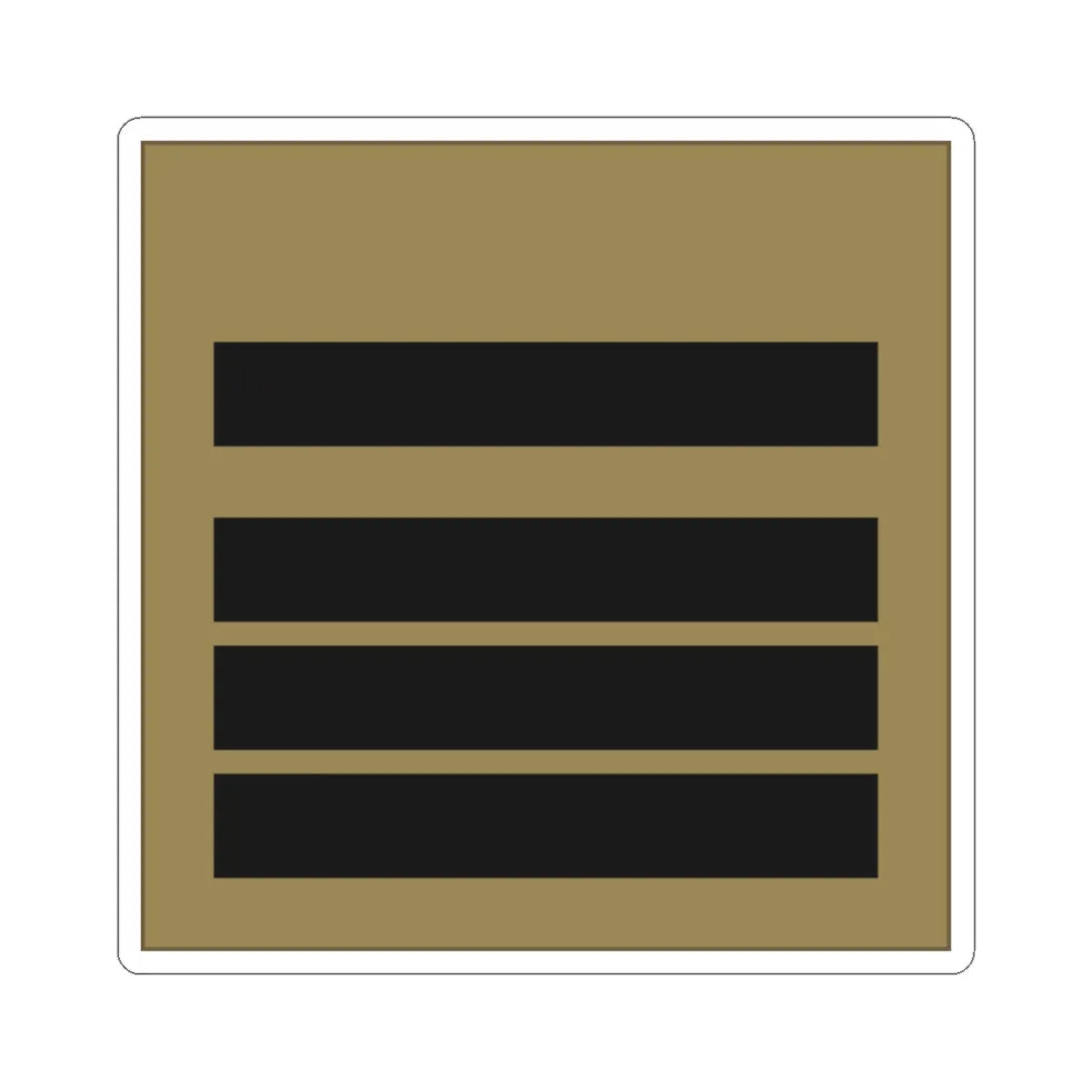 France Army OF 3 LowVis (Military Rank) STICKER Vinyl Kiss-Cut Decal 3 Inch White - The Sticker Space