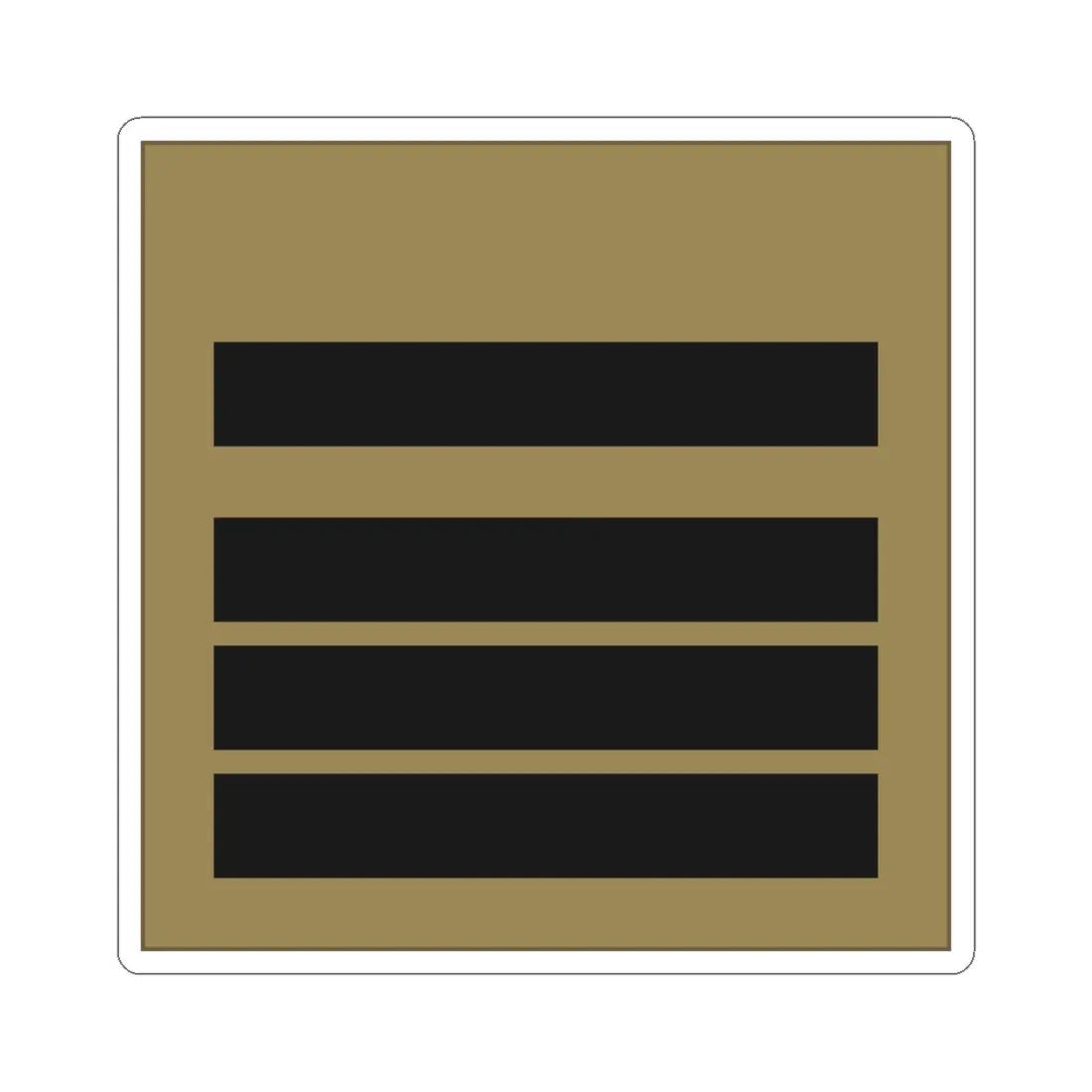 France Army OF 3 LowVis (Military Rank) STICKER Vinyl Kiss-Cut Decal 4 Inch White - The Sticker Space