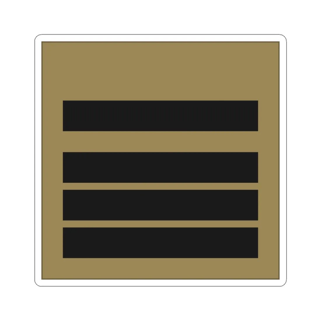 France Army OF 3 LowVis (Military Rank) STICKER Vinyl Kiss-Cut Decal 6 Inch White - The Sticker Space