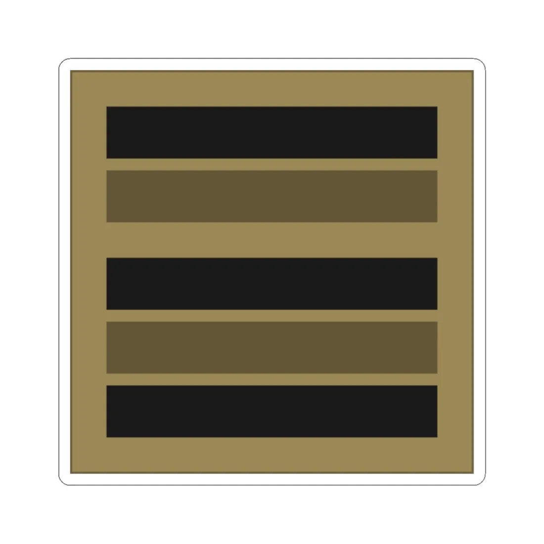 France Army OF 4 LowVis (Military Rank) STICKER Vinyl Kiss-Cut Decal 2 Inch White - The Sticker Space