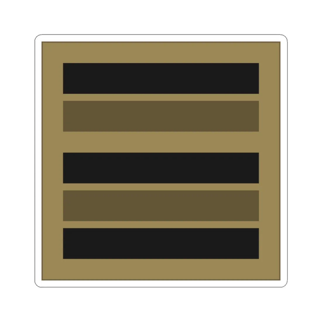 France Army OF 4 LowVis (Military Rank) STICKER Vinyl Kiss-Cut Decal 3 Inch White - The Sticker Space