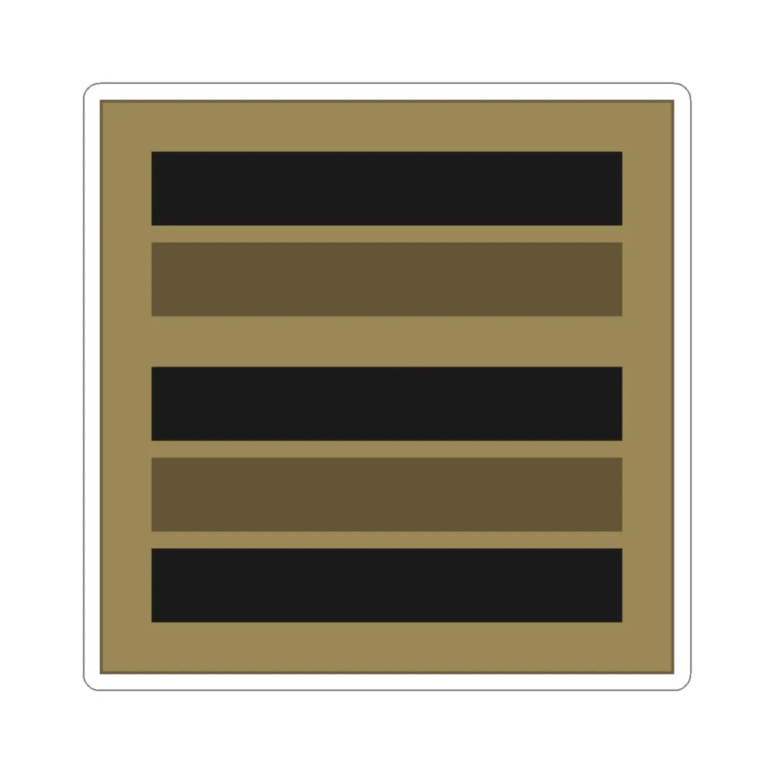 France Army OF 4 LowVis (Military Rank) STICKER Vinyl Kiss-Cut Decal 4 Inch White - The Sticker Space