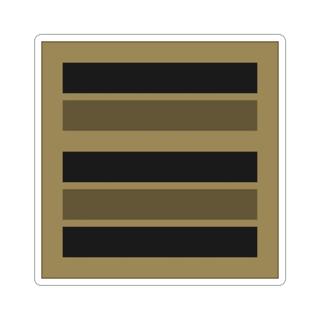 France Army OF 4 LowVis (Military Rank) STICKER Vinyl Kiss-Cut Decal 6 Inch White - The Sticker Space